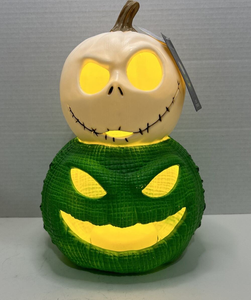 Nightmare Before Christmas Jack Skellington Oogie Boogie Blow Mold 12” LED NWT